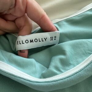 Hello Molly Aqua One Shoulder dress